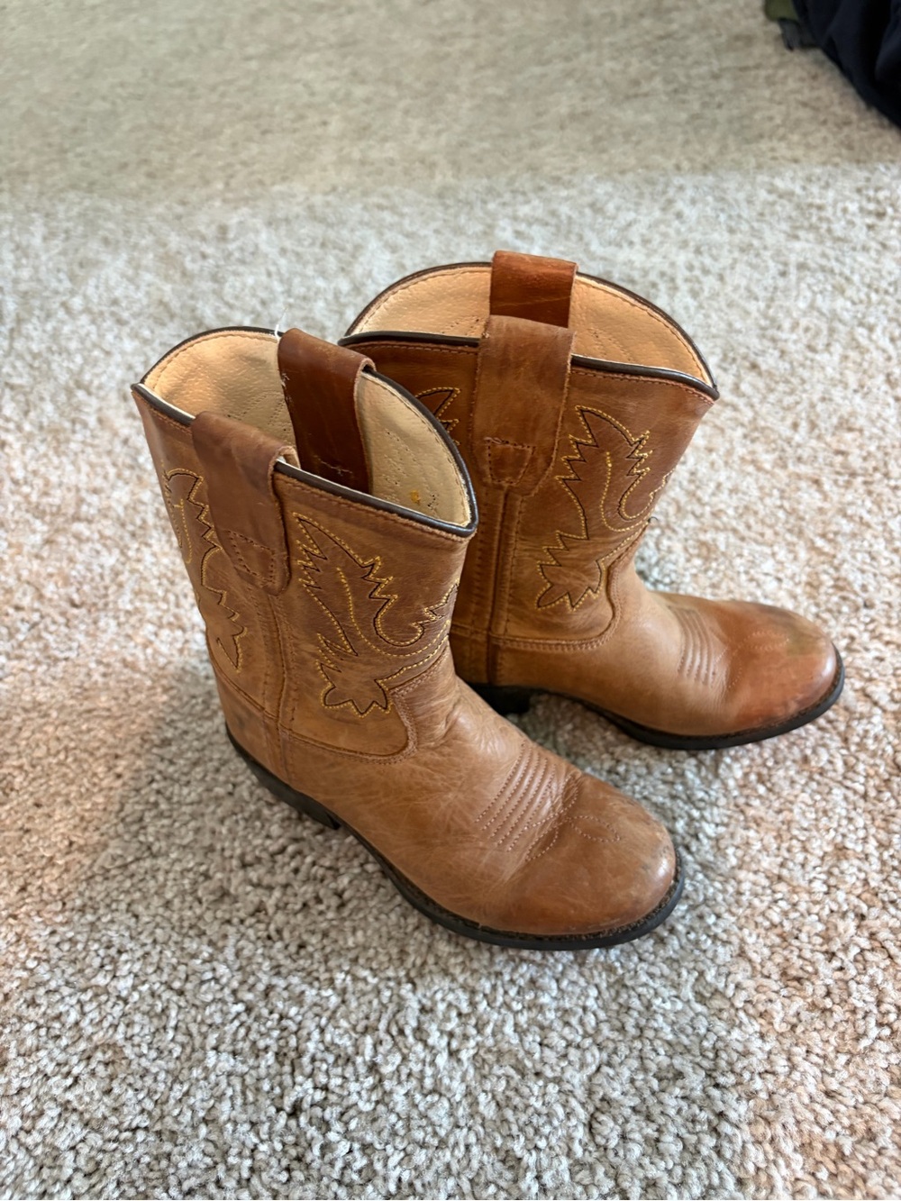 Toddler 7.5 size Old West Leather cowboy boots